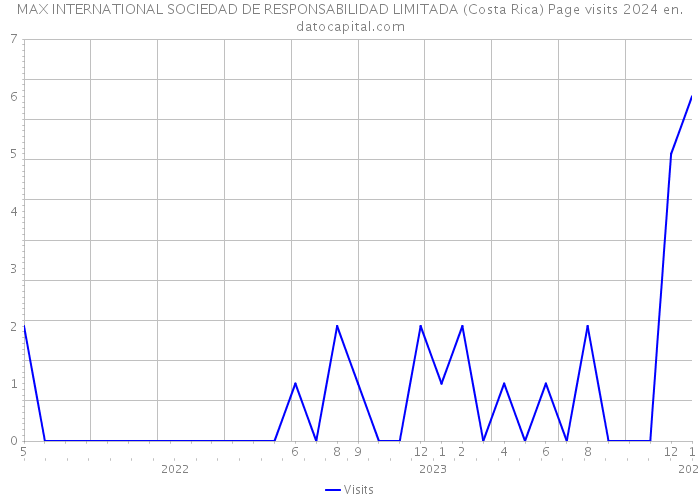 MAX INTERNATIONAL SOCIEDAD DE RESPONSABILIDAD LIMITADA (Costa Rica) Page visits 2024 