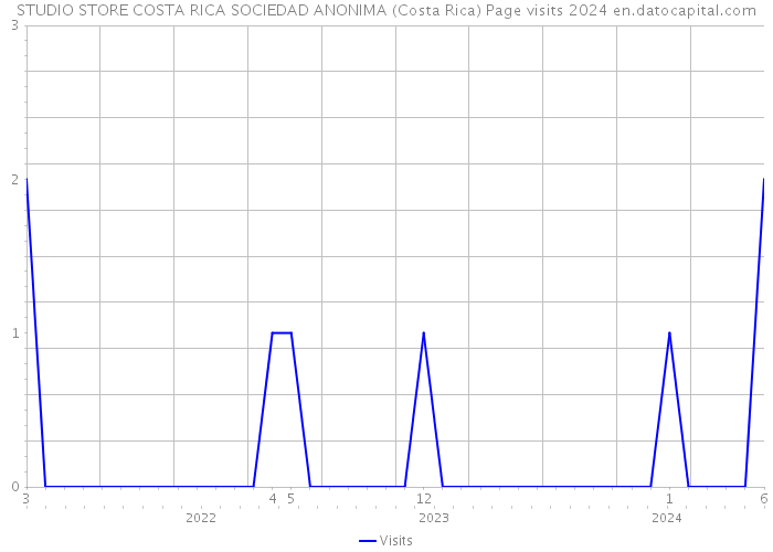 STUDIO STORE COSTA RICA SOCIEDAD ANONIMA (Costa Rica) Page visits 2024 