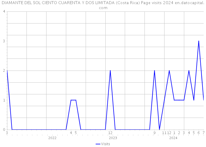 DIAMANTE DEL SOL CIENTO CUARENTA Y DOS LIMITADA (Costa Rica) Page visits 2024 