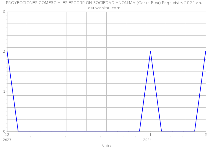 PROYECCIONES COMERCIALES ESCORPION SOCIEDAD ANONIMA (Costa Rica) Page visits 2024 