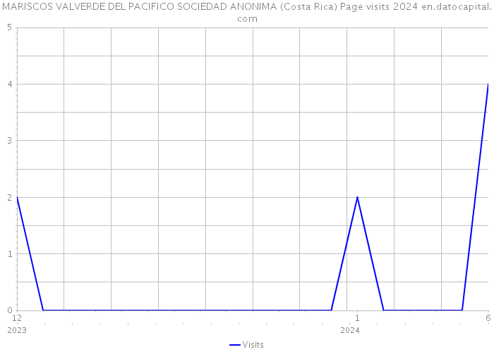 MARISCOS VALVERDE DEL PACIFICO SOCIEDAD ANONIMA (Costa Rica) Page visits 2024 