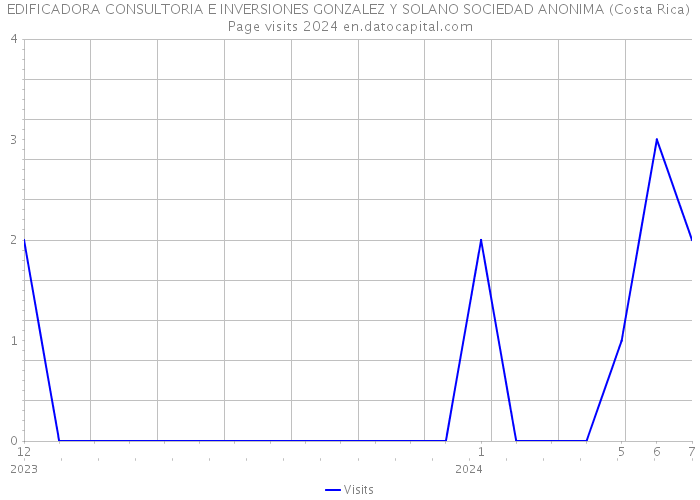 EDIFICADORA CONSULTORIA E INVERSIONES GONZALEZ Y SOLANO SOCIEDAD ANONIMA (Costa Rica) Page visits 2024 