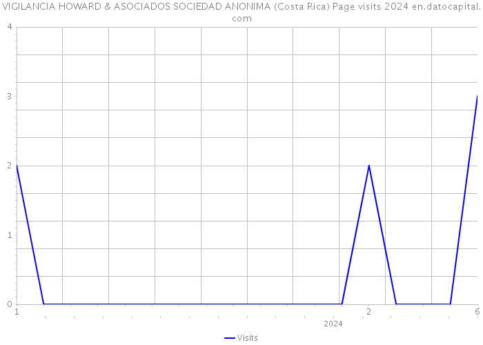 VIGILANCIA HOWARD & ASOCIADOS SOCIEDAD ANONIMA (Costa Rica) Page visits 2024 