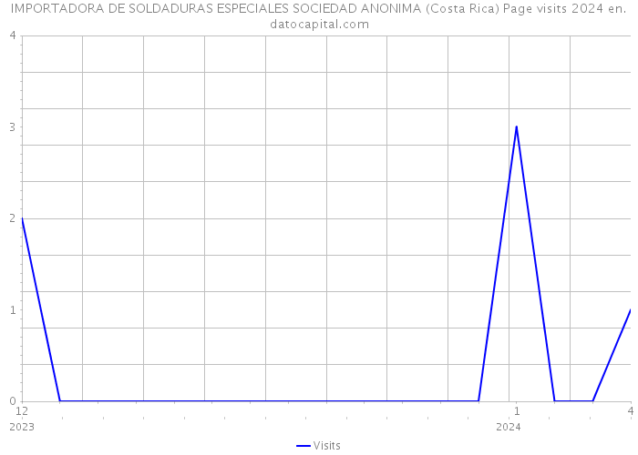 IMPORTADORA DE SOLDADURAS ESPECIALES SOCIEDAD ANONIMA (Costa Rica) Page visits 2024 