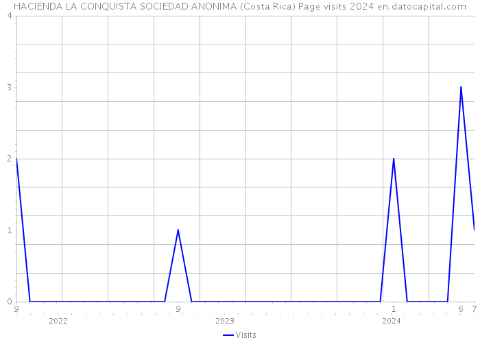 HACIENDA LA CONQUISTA SOCIEDAD ANONIMA (Costa Rica) Page visits 2024 