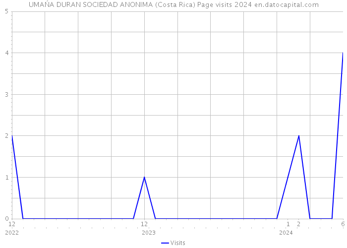 UMAŃA DURAN SOCIEDAD ANONIMA (Costa Rica) Page visits 2024 