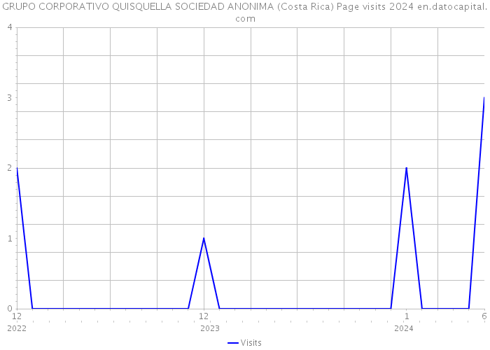 GRUPO CORPORATIVO QUISQUELLA SOCIEDAD ANONIMA (Costa Rica) Page visits 2024 