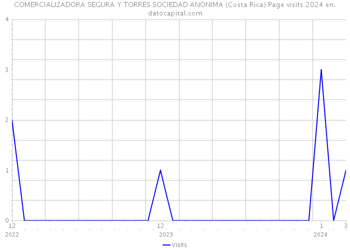 COMERCIALIZADORA SEGURA Y TORRES SOCIEDAD ANONIMA (Costa Rica) Page visits 2024 