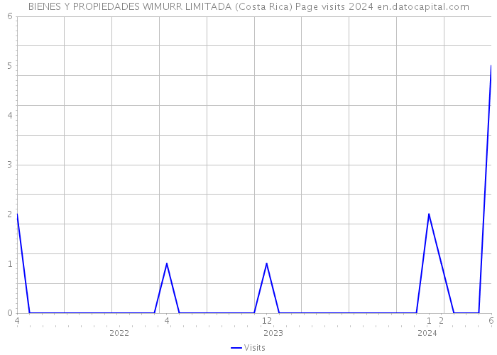 BIENES Y PROPIEDADES WIMURR LIMITADA (Costa Rica) Page visits 2024 