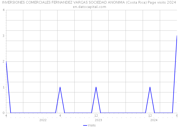 INVERSIONES COMERCIALES FERNANDEZ VARGAS SOCIEDAD ANONIMA (Costa Rica) Page visits 2024 
