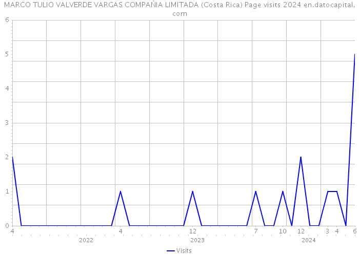 MARCO TULIO VALVERDE VARGAS COMPAŃIA LIMITADA (Costa Rica) Page visits 2024 