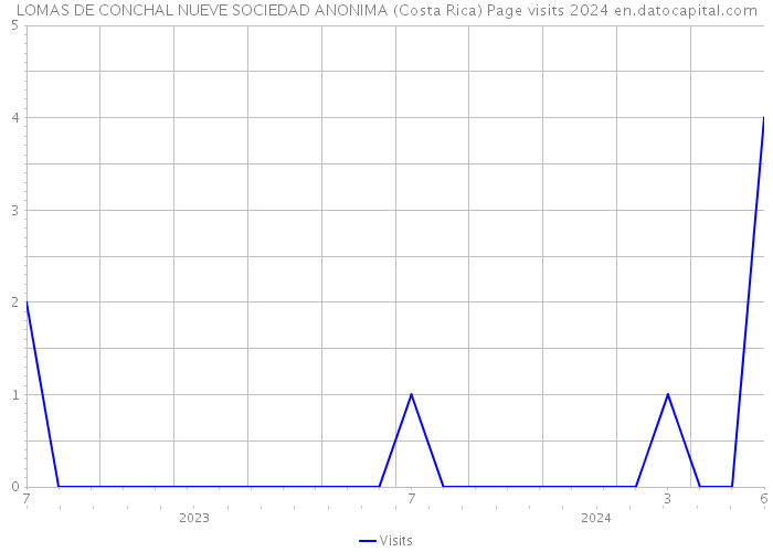 LOMAS DE CONCHAL NUEVE SOCIEDAD ANONIMA (Costa Rica) Page visits 2024 