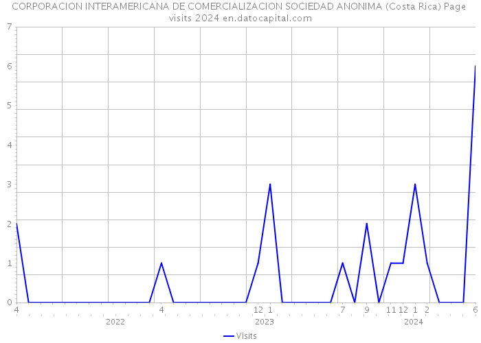 CORPORACION INTERAMERICANA DE COMERCIALIZACION SOCIEDAD ANONIMA (Costa Rica) Page visits 2024 