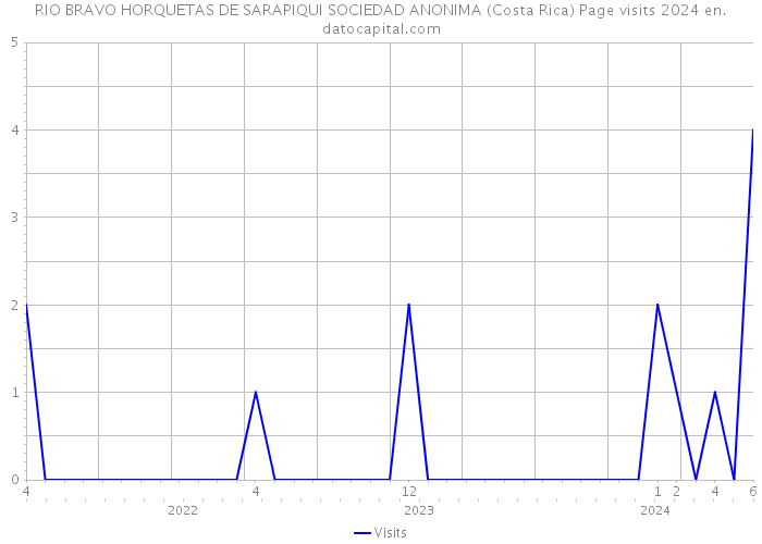 RIO BRAVO HORQUETAS DE SARAPIQUI SOCIEDAD ANONIMA (Costa Rica) Page visits 2024 