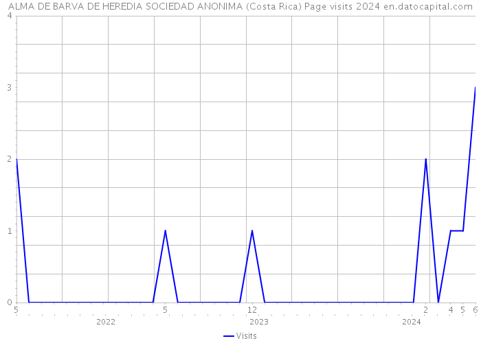 ALMA DE BARVA DE HEREDIA SOCIEDAD ANONIMA (Costa Rica) Page visits 2024 