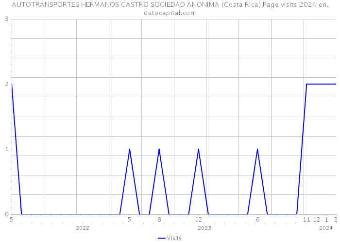 AUTOTRANSPORTES HERMANOS CASTRO SOCIEDAD ANONIMA (Costa Rica) Page visits 2024 