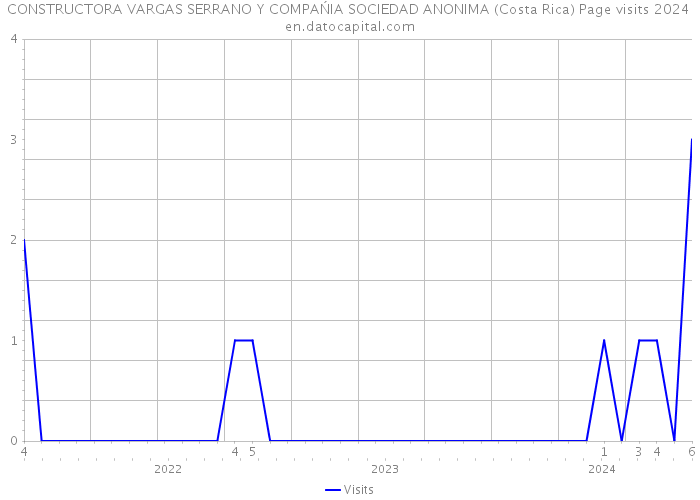 CONSTRUCTORA VARGAS SERRANO Y COMPAŃIA SOCIEDAD ANONIMA (Costa Rica) Page visits 2024 