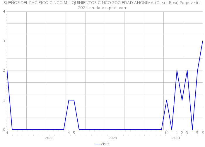 SUEŃOS DEL PACIFICO CINCO MIL QUINIENTOS CINCO SOCIEDAD ANONIMA (Costa Rica) Page visits 2024 