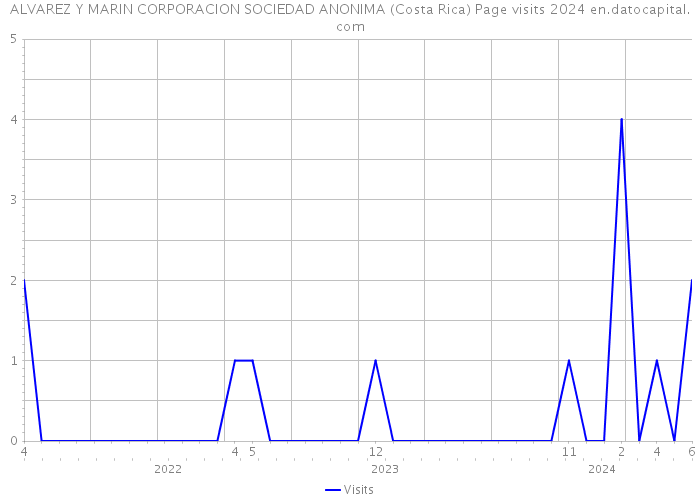 ALVAREZ Y MARIN CORPORACION SOCIEDAD ANONIMA (Costa Rica) Page visits 2024 