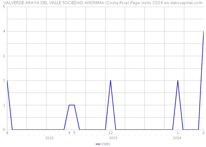 VALVERDE ARAYA DEL VALLE SOCIEDAD ANONIMA (Costa Rica) Page visits 2024 