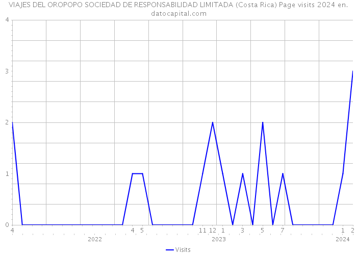 VIAJES DEL OROPOPO SOCIEDAD DE RESPONSABILIDAD LIMITADA (Costa Rica) Page visits 2024 
