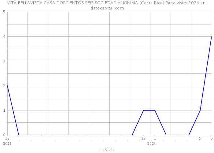 VITA BELLAVISTA CASA DOSCIENTOS SEIS SOCIEDAD ANONIMA (Costa Rica) Page visits 2024 