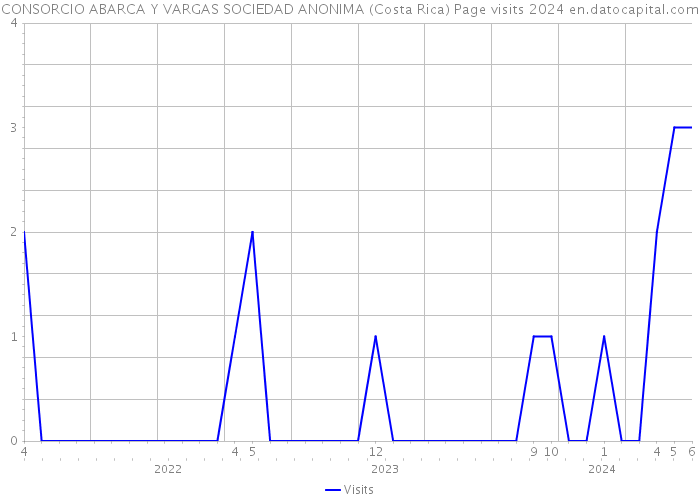 CONSORCIO ABARCA Y VARGAS SOCIEDAD ANONIMA (Costa Rica) Page visits 2024 