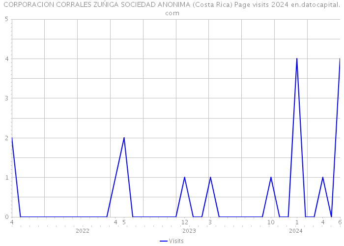 CORPORACION CORRALES ZUŃIGA SOCIEDAD ANONIMA (Costa Rica) Page visits 2024 