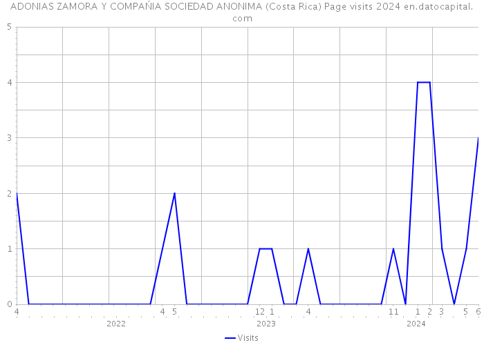 ADONIAS ZAMORA Y COMPAŃIA SOCIEDAD ANONIMA (Costa Rica) Page visits 2024 