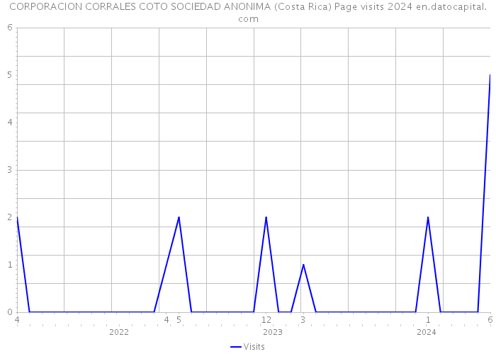 CORPORACION CORRALES COTO SOCIEDAD ANONIMA (Costa Rica) Page visits 2024 