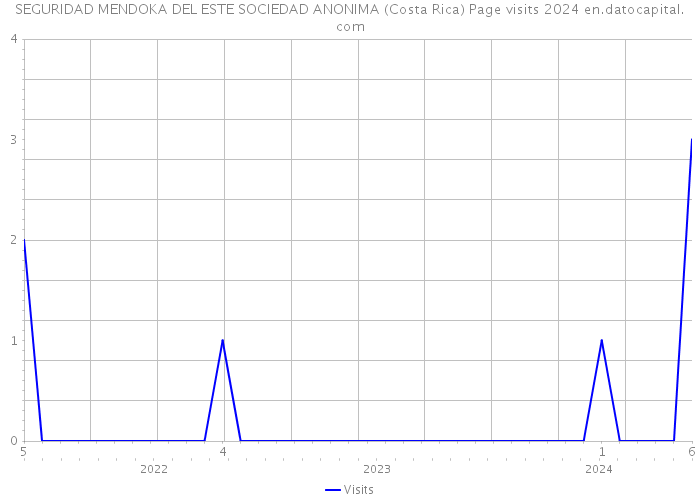 SEGURIDAD MENDOKA DEL ESTE SOCIEDAD ANONIMA (Costa Rica) Page visits 2024 