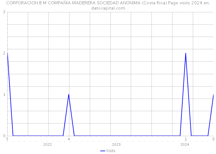 CORPORACION B M COMPAŃIA MADERERA SOCIEDAD ANONIMA (Costa Rica) Page visits 2024 