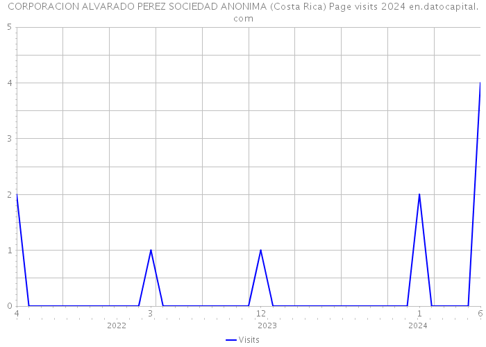CORPORACION ALVARADO PEREZ SOCIEDAD ANONIMA (Costa Rica) Page visits 2024 
