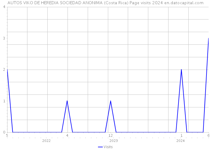 AUTOS VIKO DE HEREDIA SOCIEDAD ANONIMA (Costa Rica) Page visits 2024 