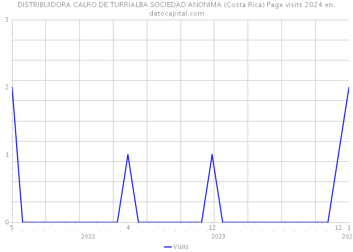DISTRIBUIDORA CALRO DE TURRIALBA SOCIEDAD ANONIMA (Costa Rica) Page visits 2024 