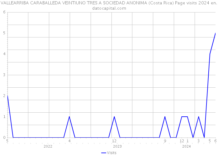 VALLEARRIBA CARABALLEDA VEINTIUNO TRES A SOCIEDAD ANONIMA (Costa Rica) Page visits 2024 