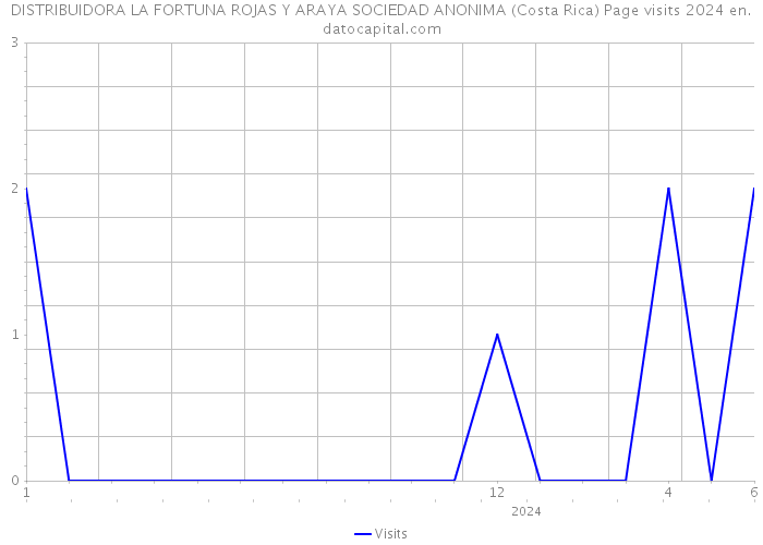 DISTRIBUIDORA LA FORTUNA ROJAS Y ARAYA SOCIEDAD ANONIMA (Costa Rica) Page visits 2024 