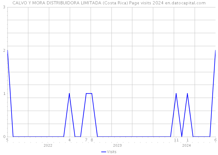 CALVO Y MORA DISTRIBUIDORA LIMITADA (Costa Rica) Page visits 2024 
