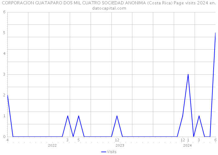 CORPORACION GUATAPARO DOS MIL CUATRO SOCIEDAD ANONIMA (Costa Rica) Page visits 2024 