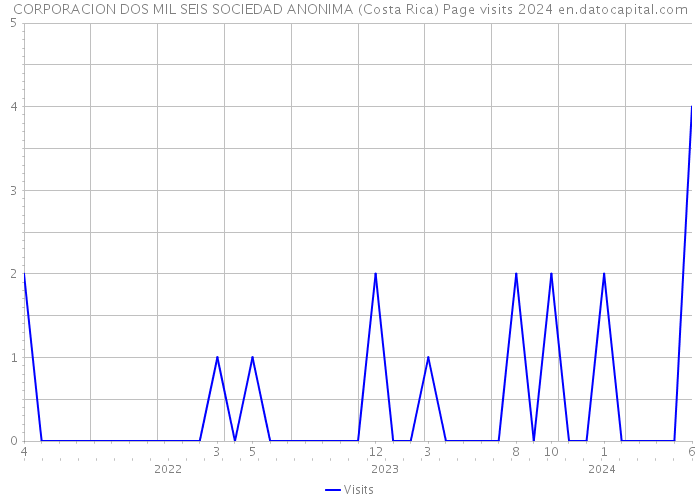 CORPORACION DOS MIL SEIS SOCIEDAD ANONIMA (Costa Rica) Page visits 2024 