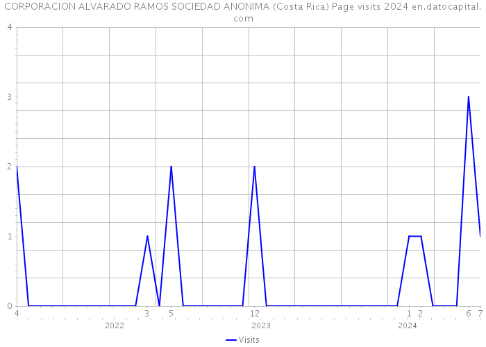 CORPORACION ALVARADO RAMOS SOCIEDAD ANONIMA (Costa Rica) Page visits 2024 