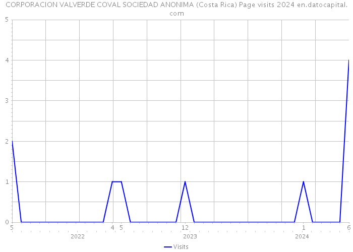 CORPORACION VALVERDE COVAL SOCIEDAD ANONIMA (Costa Rica) Page visits 2024 