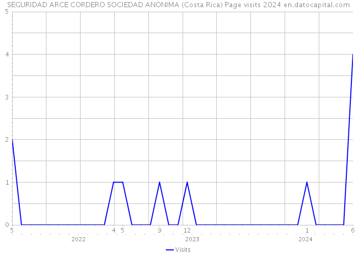 SEGURIDAD ARCE CORDERO SOCIEDAD ANONIMA (Costa Rica) Page visits 2024 