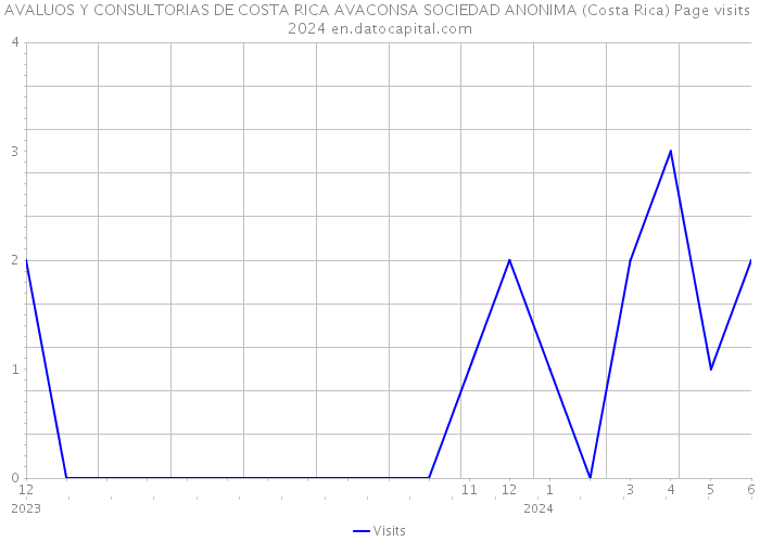 AVALUOS Y CONSULTORIAS DE COSTA RICA AVACONSA SOCIEDAD ANONIMA (Costa Rica) Page visits 2024 
