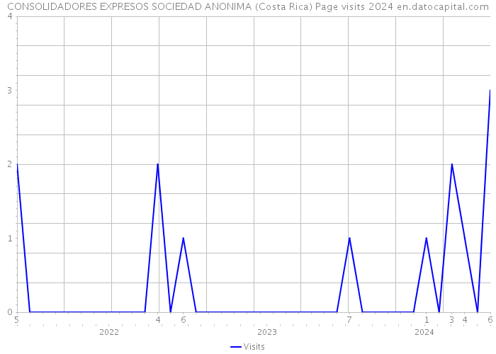 CONSOLIDADORES EXPRESOS SOCIEDAD ANONIMA (Costa Rica) Page visits 2024 