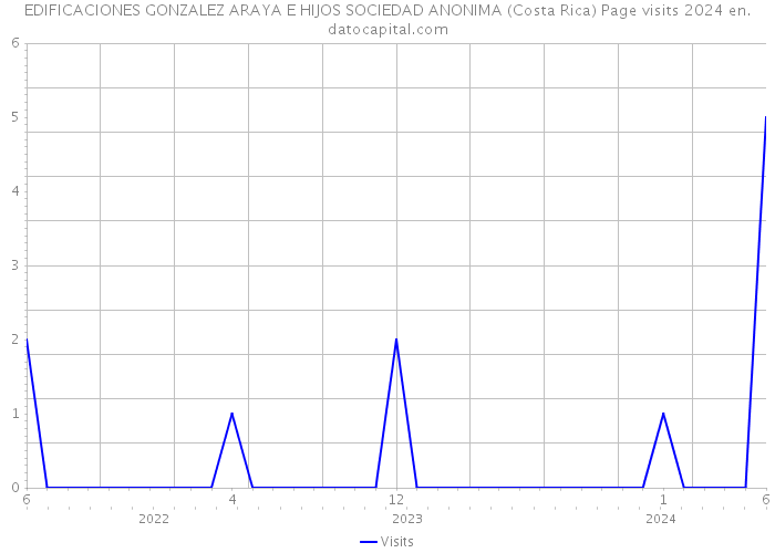 EDIFICACIONES GONZALEZ ARAYA E HIJOS SOCIEDAD ANONIMA (Costa Rica) Page visits 2024 