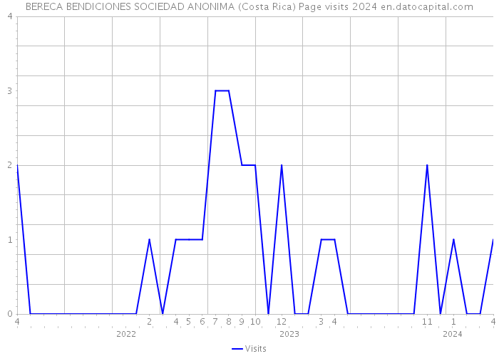 BERECA BENDICIONES SOCIEDAD ANONIMA (Costa Rica) Page visits 2024 