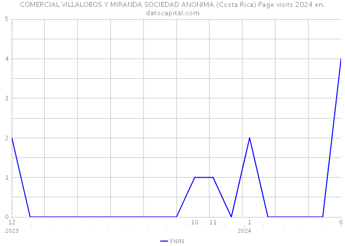 COMERCIAL VILLALOBOS Y MIRANDA SOCIEDAD ANONIMA (Costa Rica) Page visits 2024 