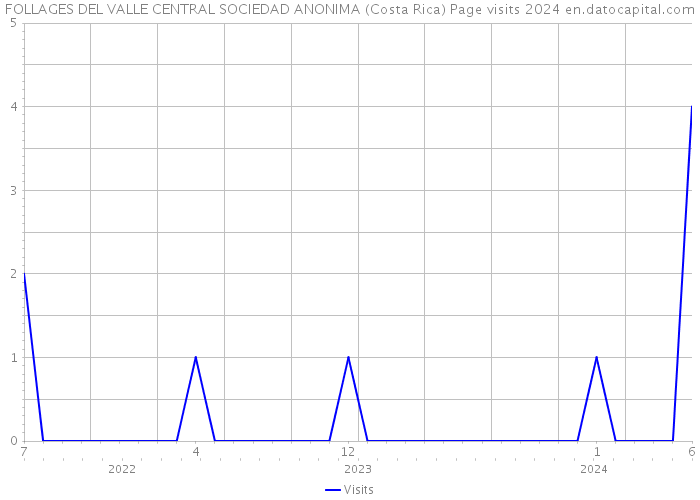 FOLLAGES DEL VALLE CENTRAL SOCIEDAD ANONIMA (Costa Rica) Page visits 2024 