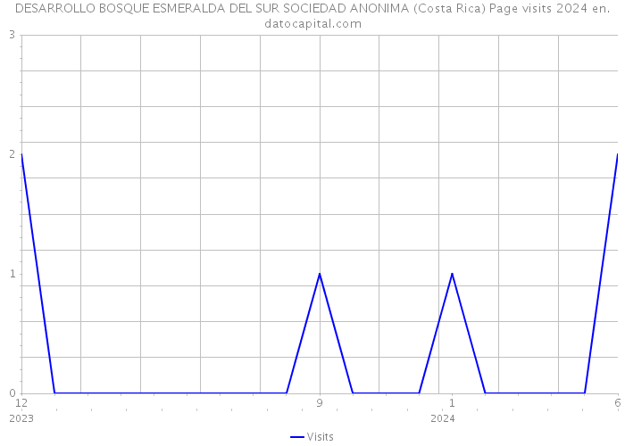 DESARROLLO BOSQUE ESMERALDA DEL SUR SOCIEDAD ANONIMA (Costa Rica) Page visits 2024 